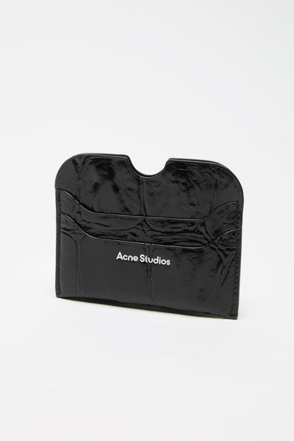 Leather card holder - Black
