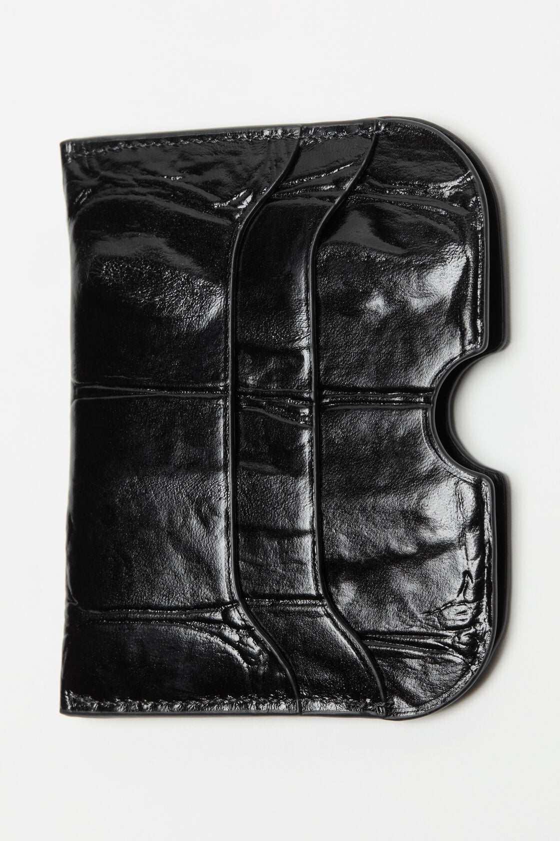 Leather card holder - Black