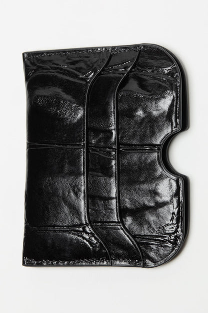 Leather card holder - Black