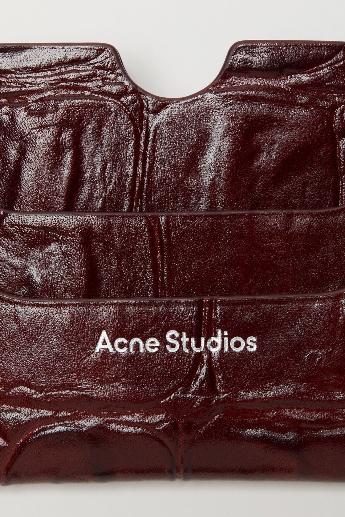 Leather card holder - Burgundy