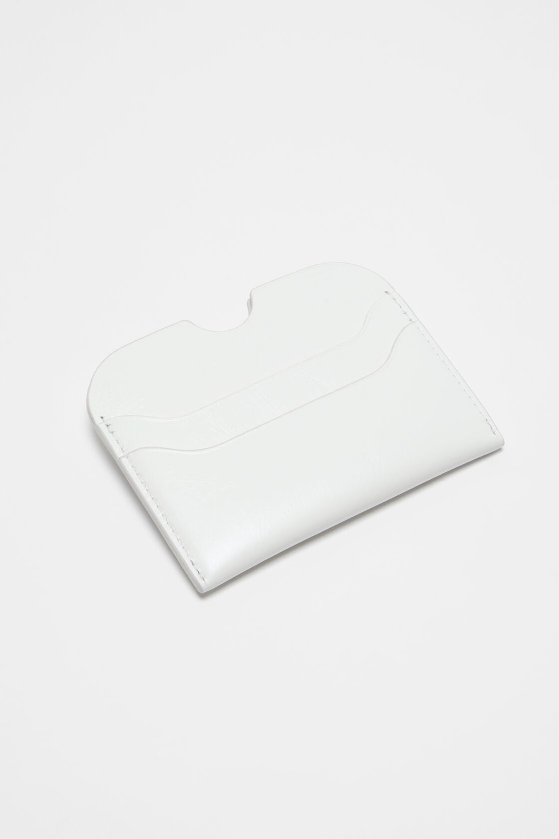 Leather card holder - Cream white