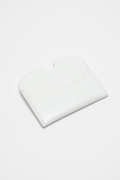 Leather card holder - Cream white