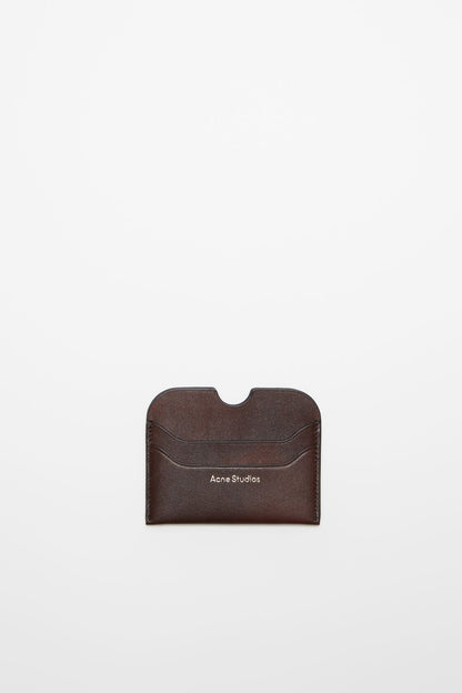 Leather card holder - Dark brown