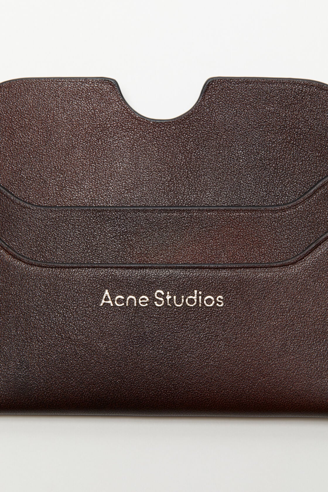 Leather card holder - Dark brown