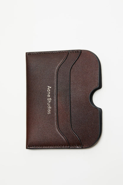 Leather card holder - Dark brown