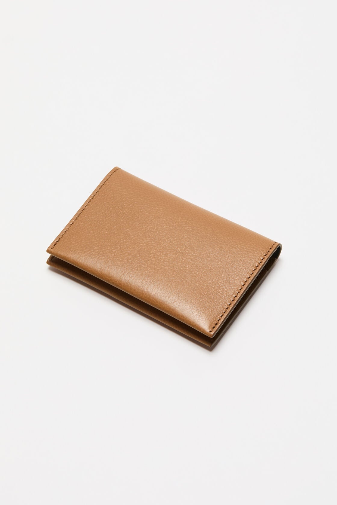 Folded card holder - Caramel brown