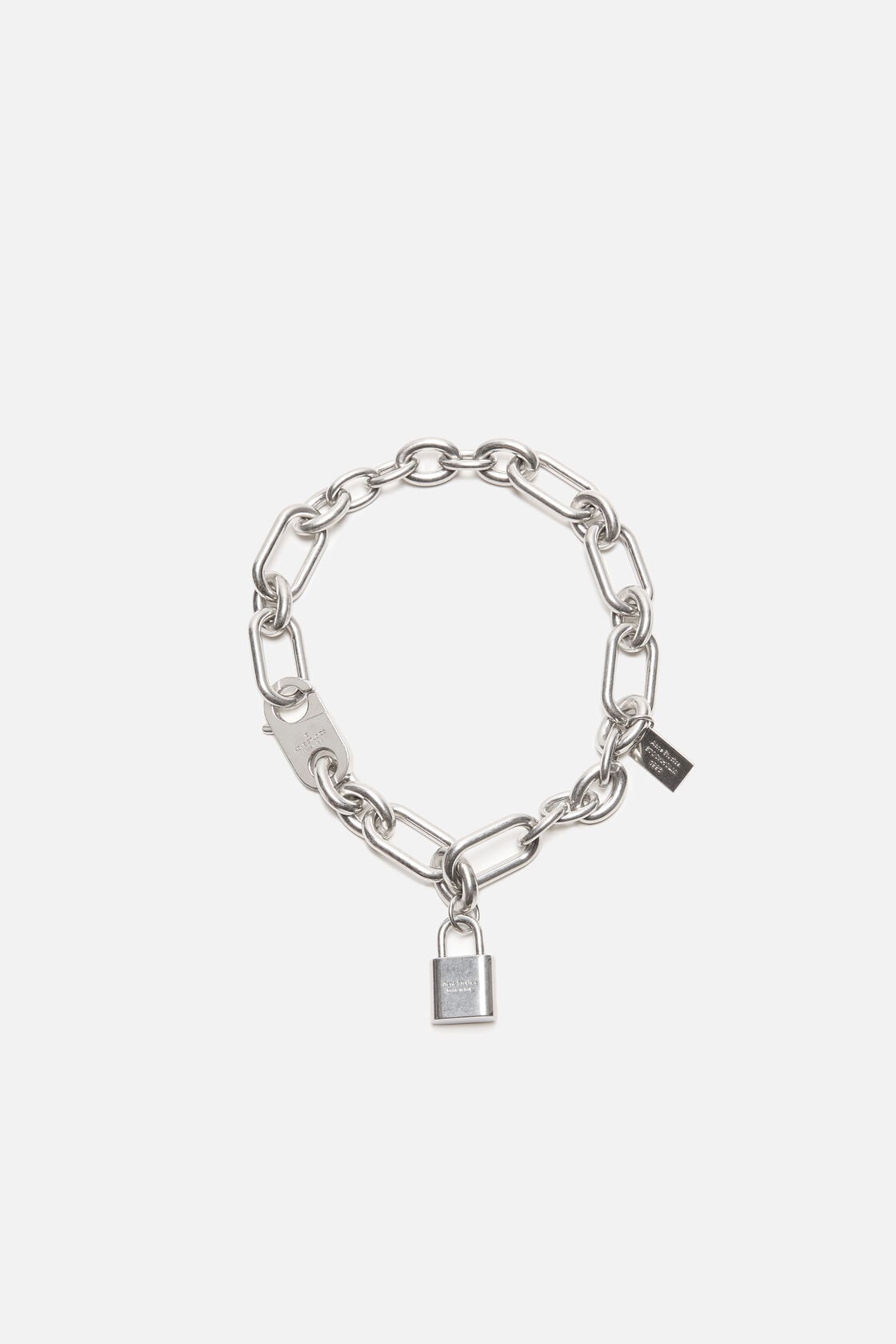 Logo padlock necklace - Vintage silver