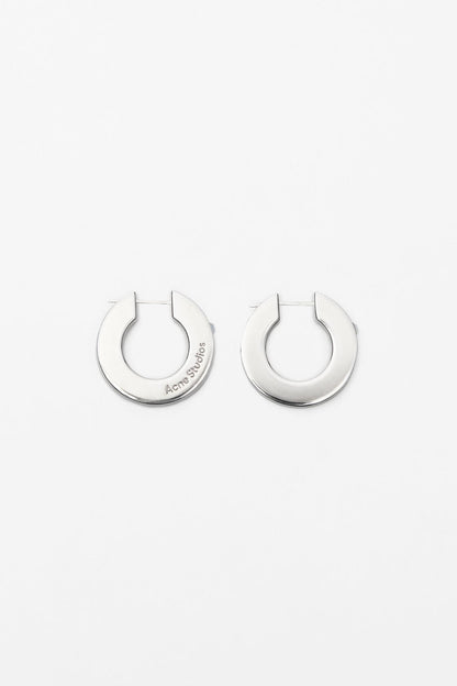 Crystal hoop earrings - Silver