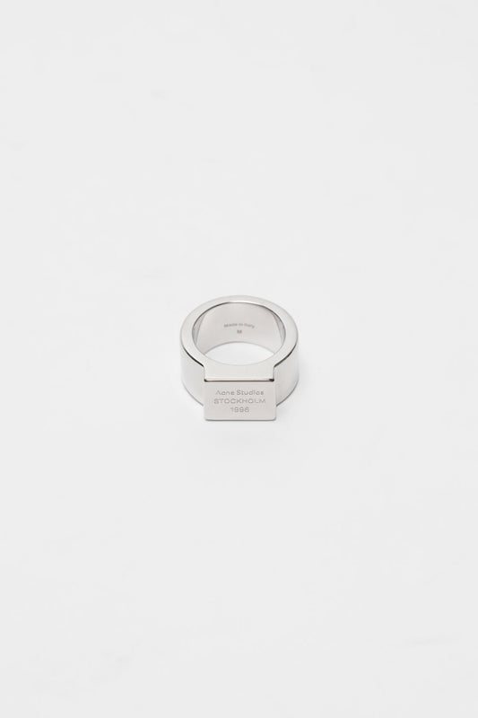 Logo engraved signet ring - Silver