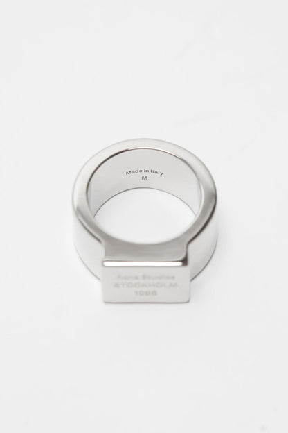 Logo engraved signet ring - Silver