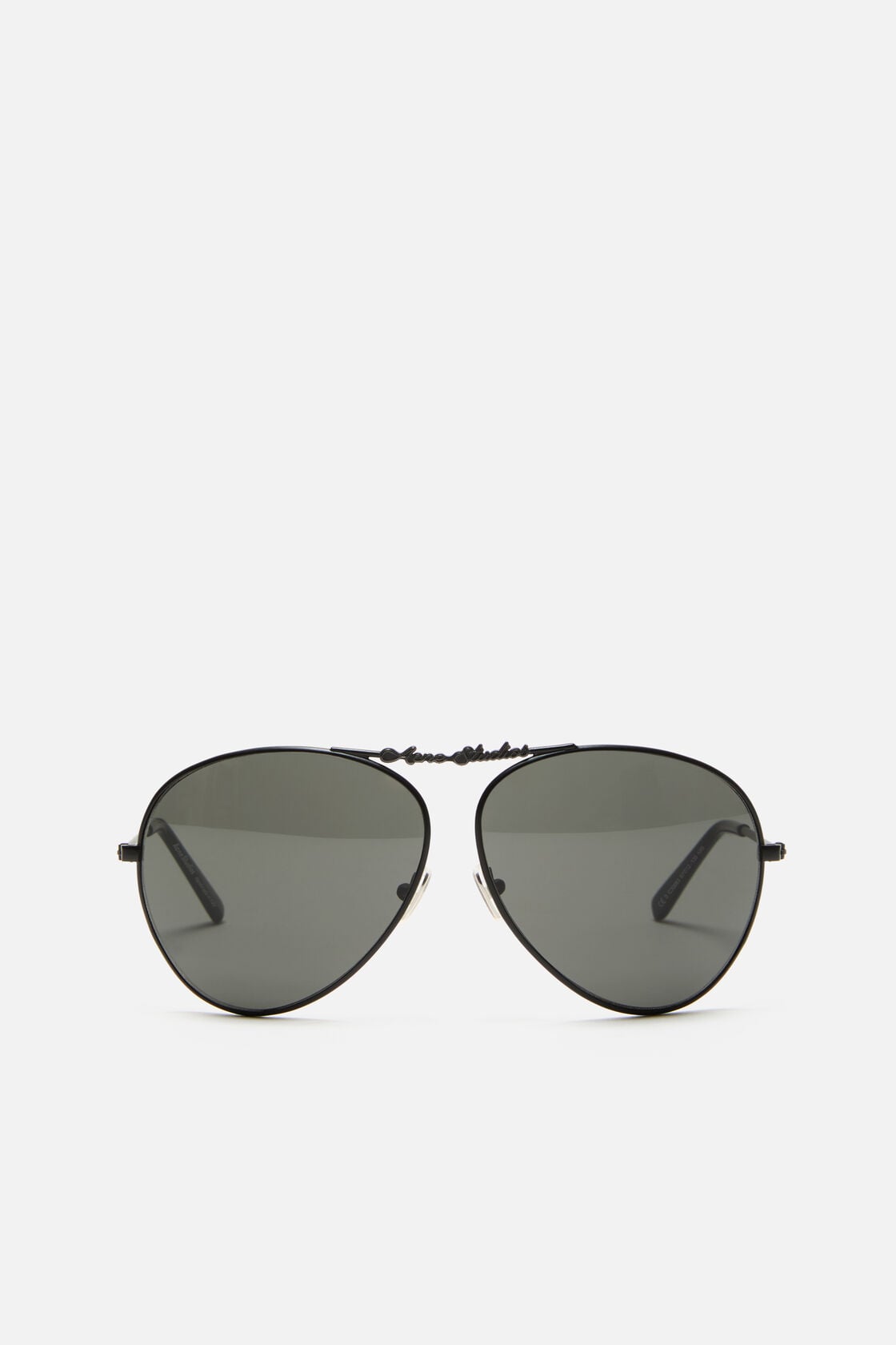 Metal aviator sunglasses - Black/black