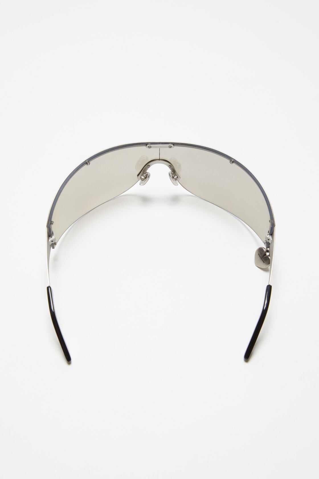 Metal shield sunglasses - Silver/transparent